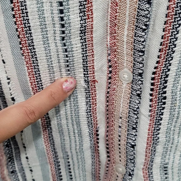 DYLAN LUX SLUB STRIPE SHIRT MULTI - Picture 4 of 13